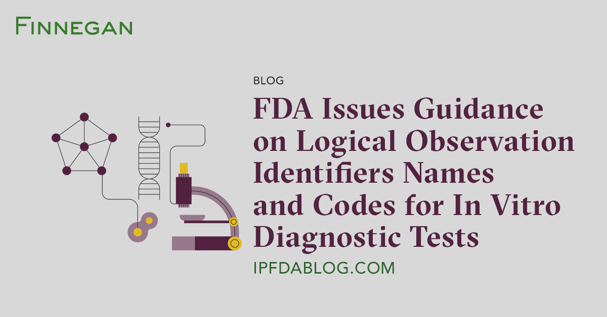 FDA Issues Guidance on Logical Observation Identifiers Names and Codes