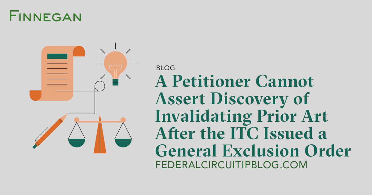 A Petitioner Cannot Assert Discovery of Invalidating Prior Art After