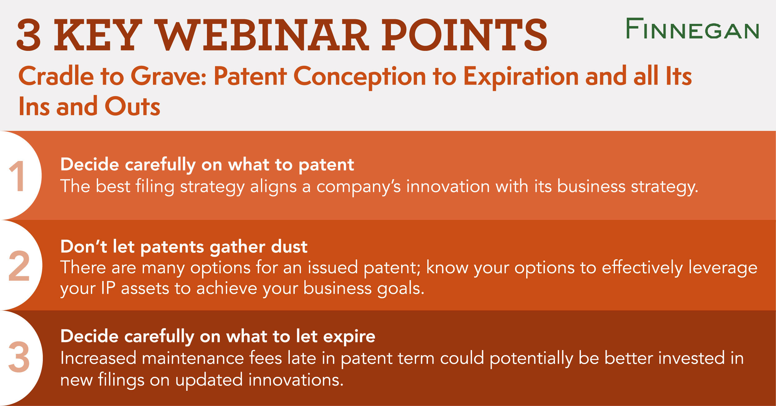 Cradle to Grave Patent Conception to Expiration and all Its Ins and