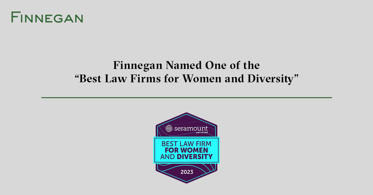 Finnegan named one of the best law firms for women and diversity