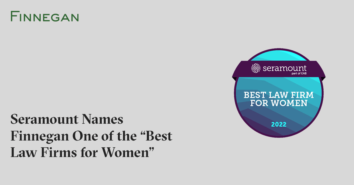 Seramount Names Finnegan One Of The Best Law Firms For Women 