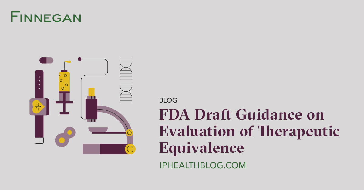 FDA Draft Guidance on Evaluation of Therapeutic Equivalence Finnegan