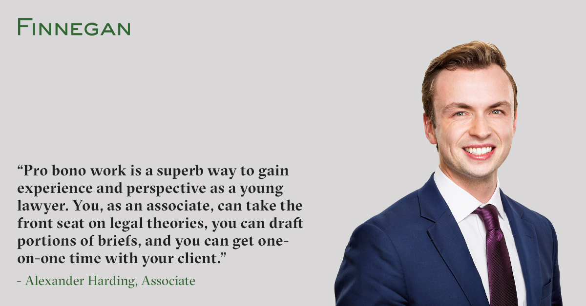 In Their Own Words Associates’ Lessons from Pro Bono Work Finnegan