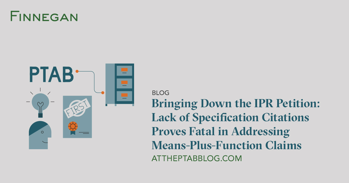 Bringing Down the IPR Petition: Lack of Specification Citations Proves ...