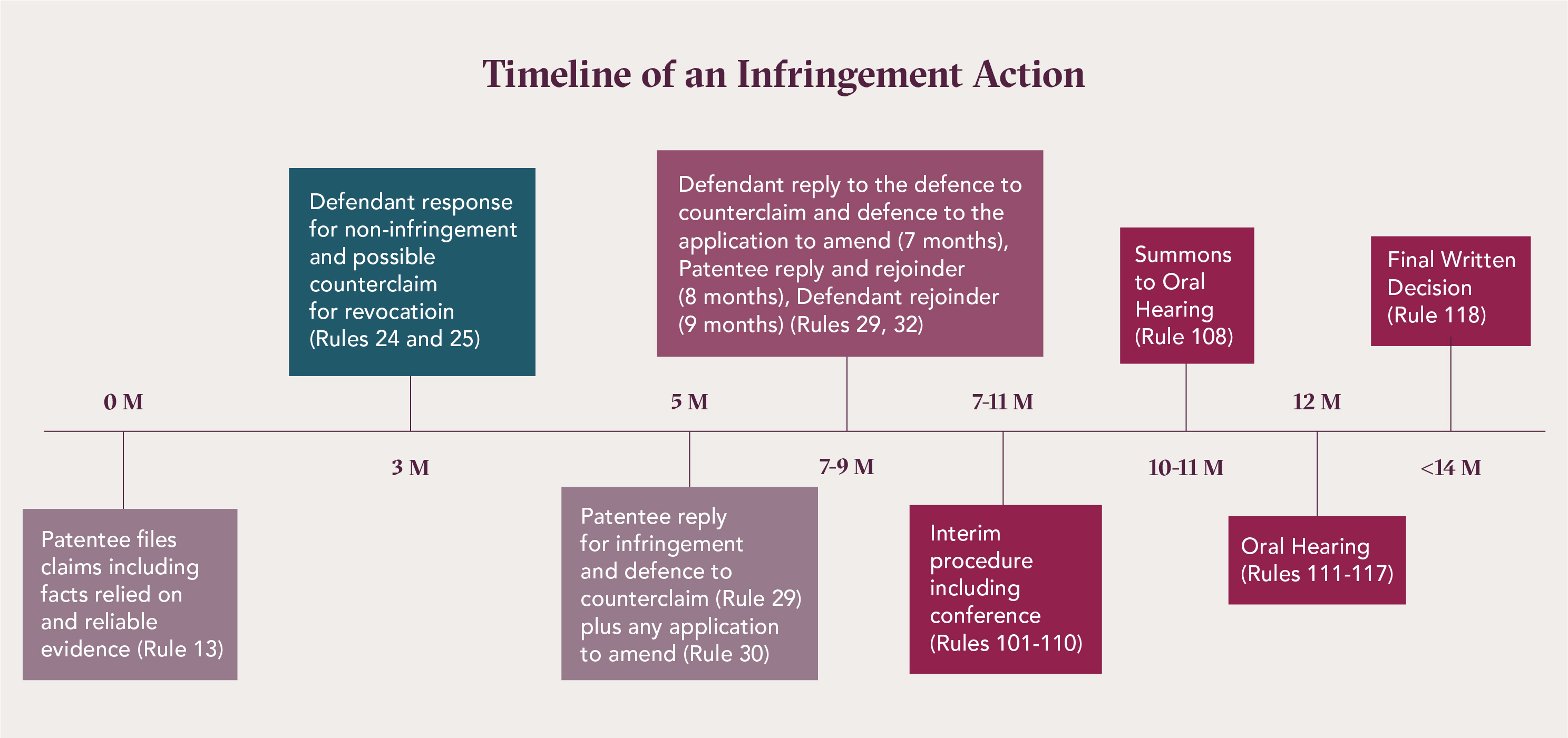 Timeline of an Infringement Action