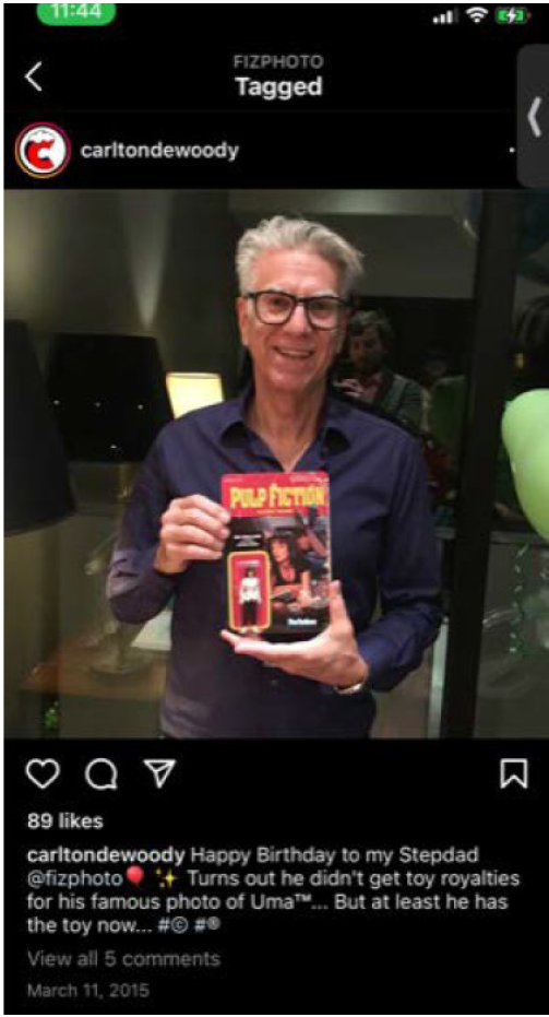 Repudiation of Ownership Costs Pulp Fiction Photographer Copyright