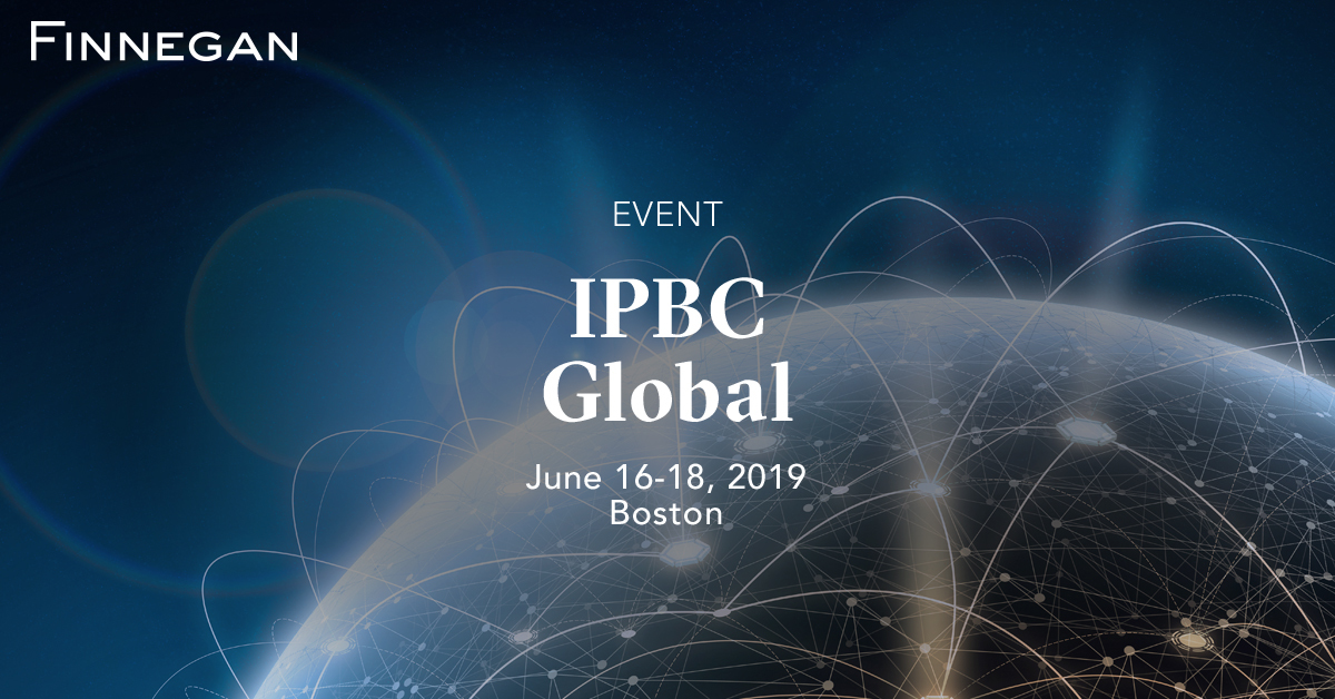 IPBC Global 2019 Finnegan Leading Intellectual Property Law Firm