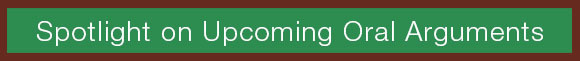 Spotlight on Upcoming Oral Arguments &ndash; July 2015