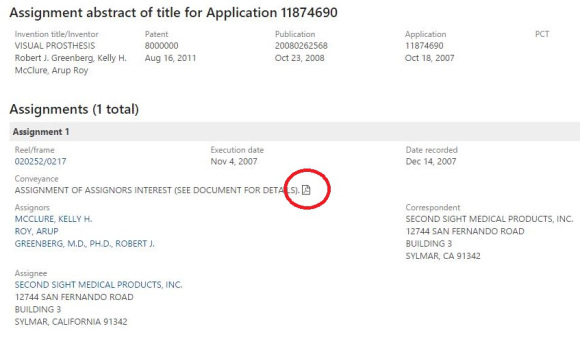 uspto assignment change of address